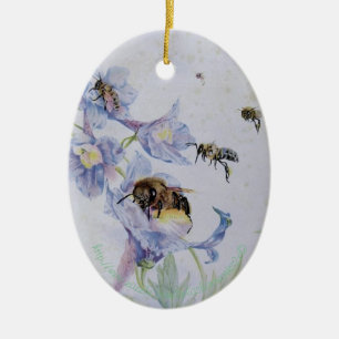 "The Bee Knees" Ceramic Ornament