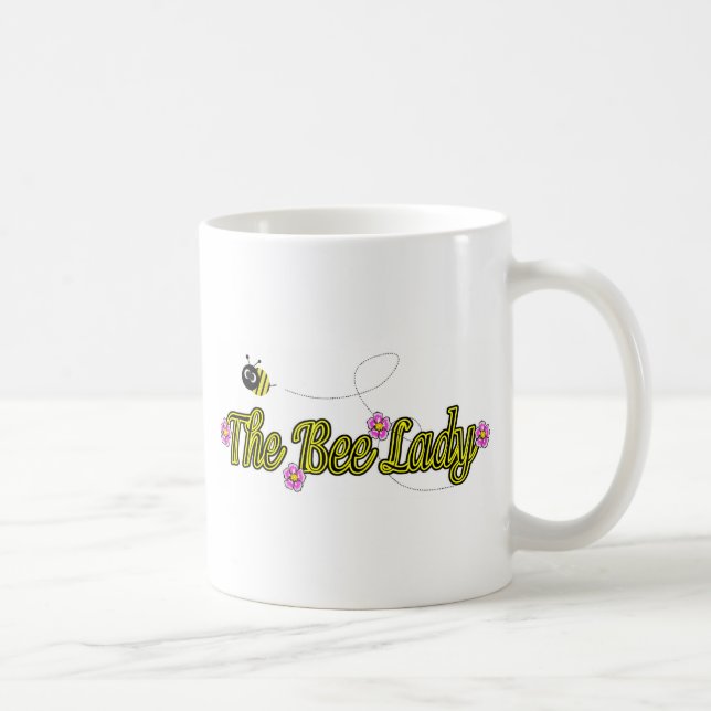 the bee lady with flowers coffee mug (Right)