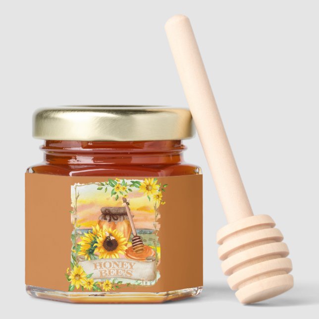 The Bee’s Knees Honey Jar Favors (Front)