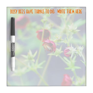 The Bee With the Red Flower Dry Erase Board