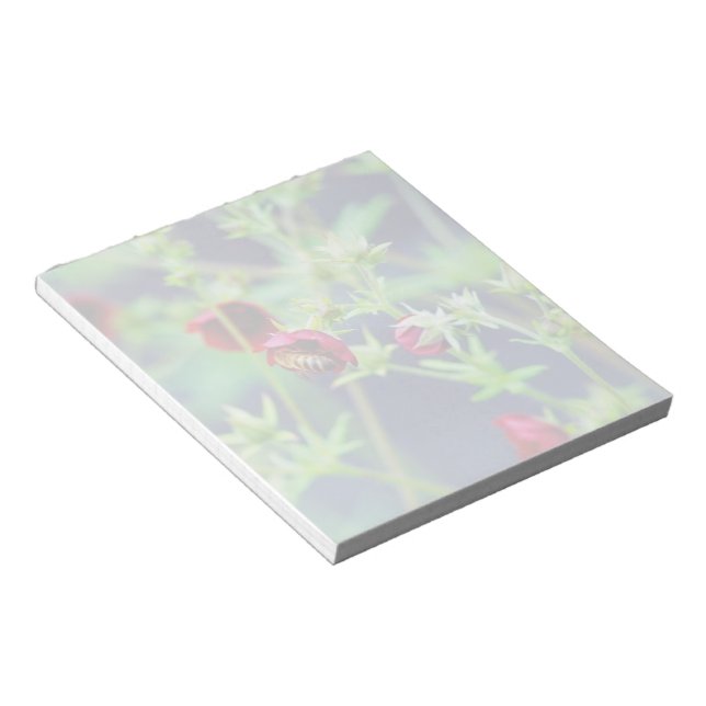 The Bee With the Red Flower Notepad (Angled)