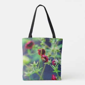 The Bee With the Red Flower Tote Bag