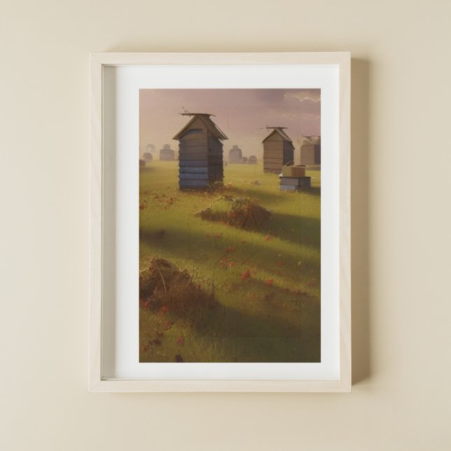 The Beehives Pastoral Art Scene Poster (Creator Uploaded)