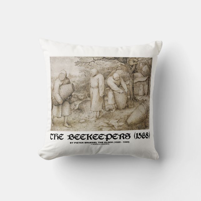 The Beekeepers (1568) Pieter Bruegel The Elder Throw Pillow (Front)