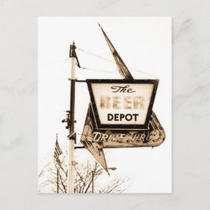 The Beer Depot Vintage Ann Arbor, Michigan Postcard