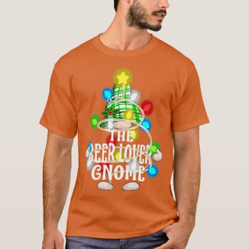 The Beer Lover Gnome Christmas Matching Family Shi T_Shirt