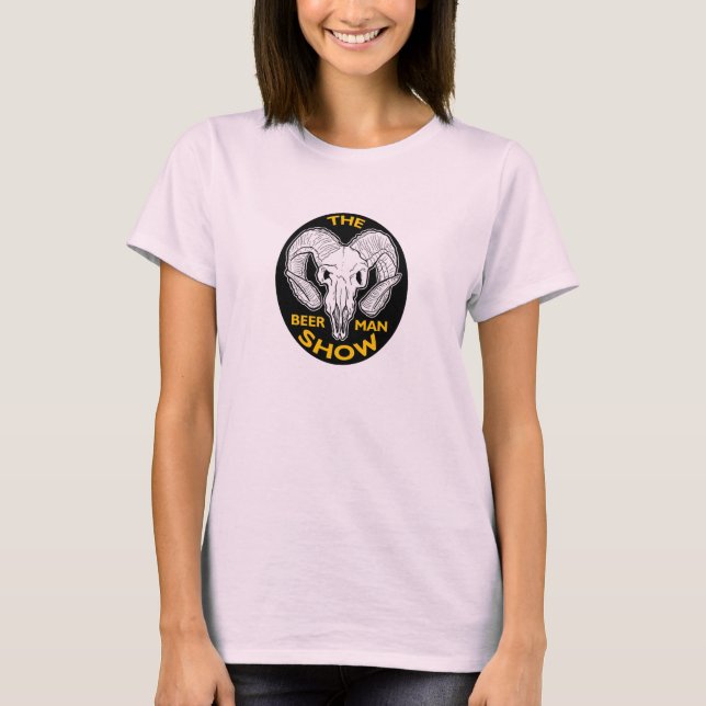 THE BEER MAN SHOW Ladies Goat Skull shirt (Front)