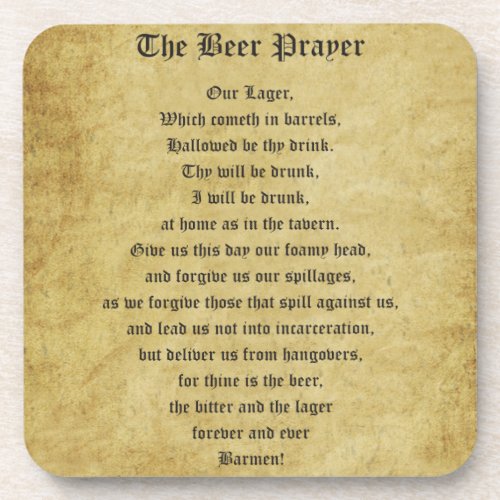 The Beer Prayer Coaster