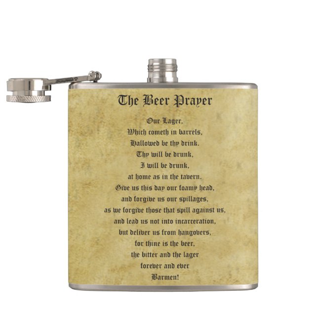 The Beer Prayer Hip Flask (Opened)