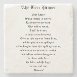 The Beer Prayer Stone Coaster