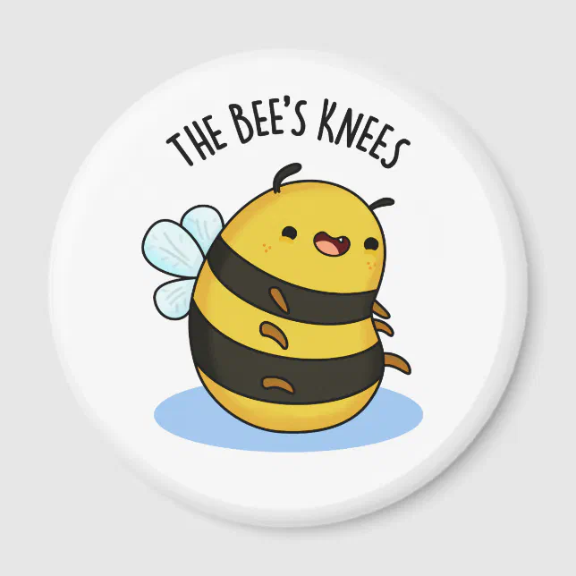 The Bees Knees Funny Bumble Bee Pun Magnet | Zazzle