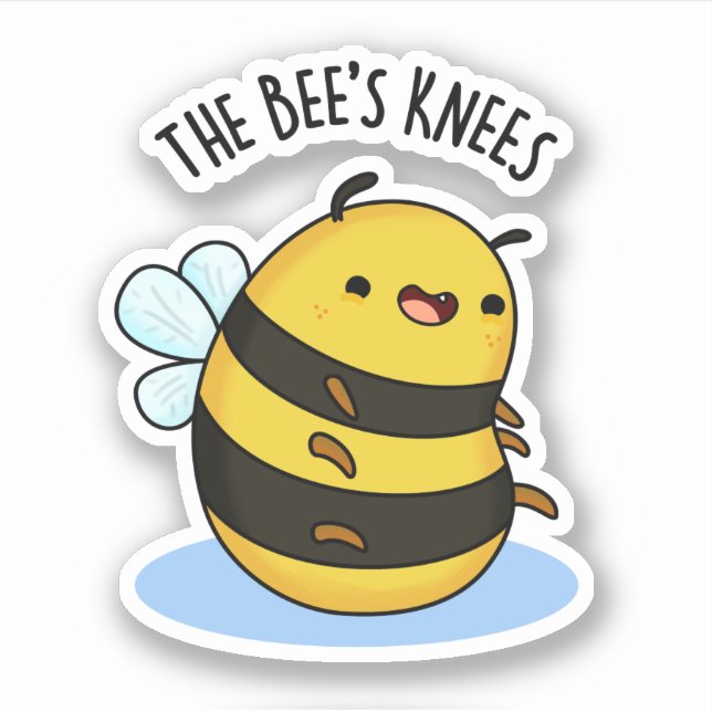 The Bees Knees Funny Bumble Bee Pun  Sticker (Front)