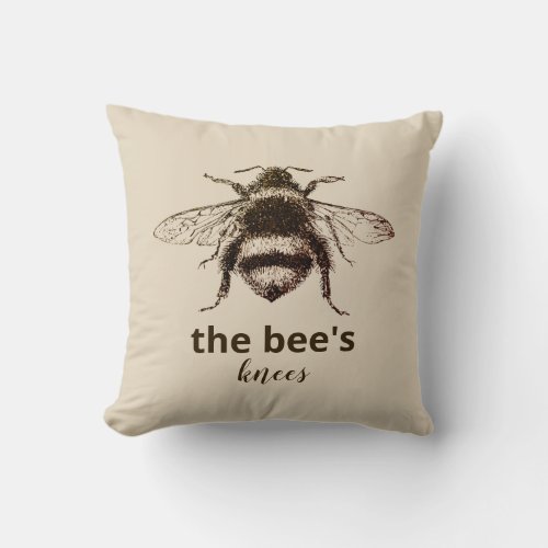 The Bees Knees Throw Pillow