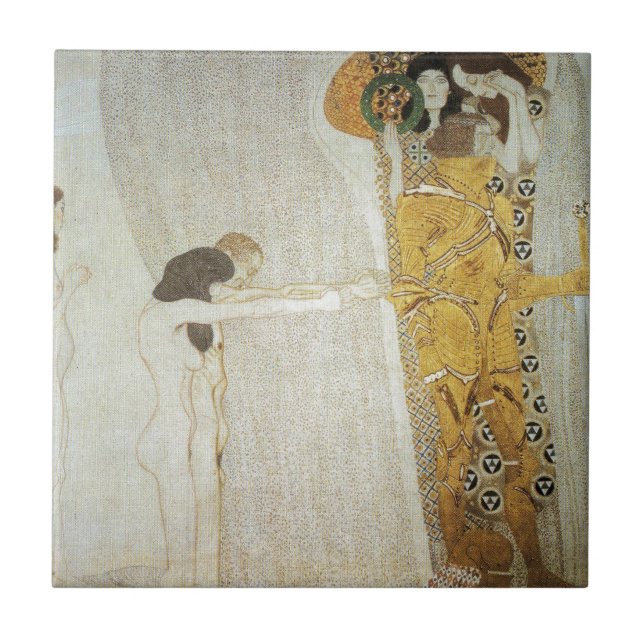 The Beethoven Frieze: The Longing for Happiness Ceramic Tile (Front)