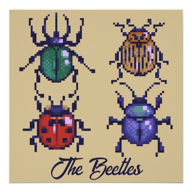 The Beetles Pixel Arts Photo Print (Front)