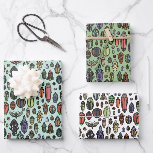 The Beetles Wrapping Paper Flat Sheet Set of 3