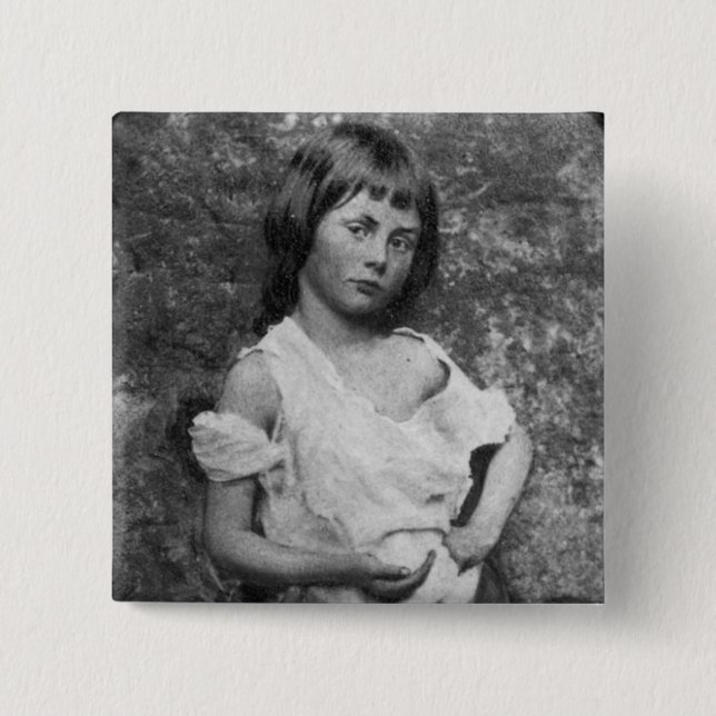 The Beggar Maid / Alice Liddell ~ 1859 Button (Front)