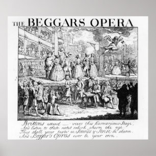 The Beggar's Opera Burlesqued, 1728 Poster
