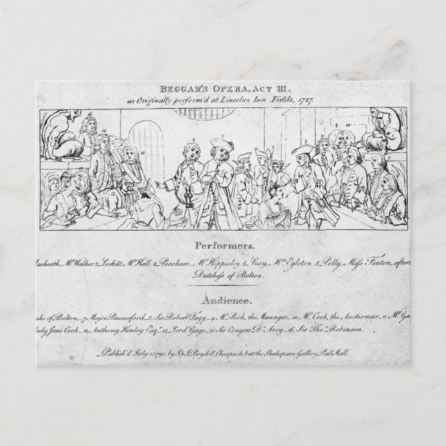 The Beggar's Opera' Postcard (Front)