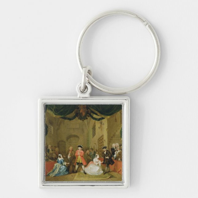 The Beggar's Opera, Scene III, Act XI, 1729 (oil o Keychain (Front)