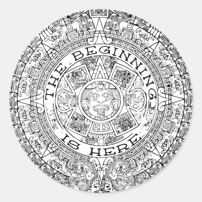 The Beginning Classic Round Sticker (Front)