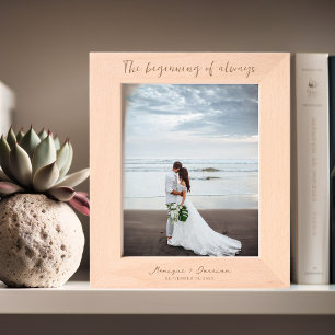 The Beginning of Always   Newlyweds Monogram Engraved Frames