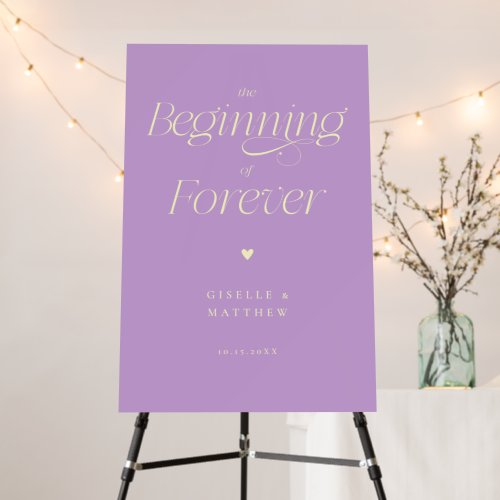 The Beginning of Forever Wisteria Wedding Foam Board