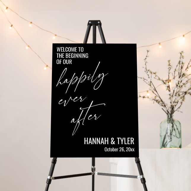 The Beginning of Our Happily Ever After, Black Foam Board (In Situ (Stand))