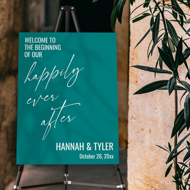 The Beginning of Our Happily Ever After, Teal Foam Board (Creator Uploaded)