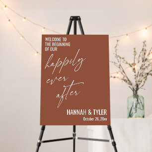 The Beginning of Our Happily Ever After Terracotta Foam Board