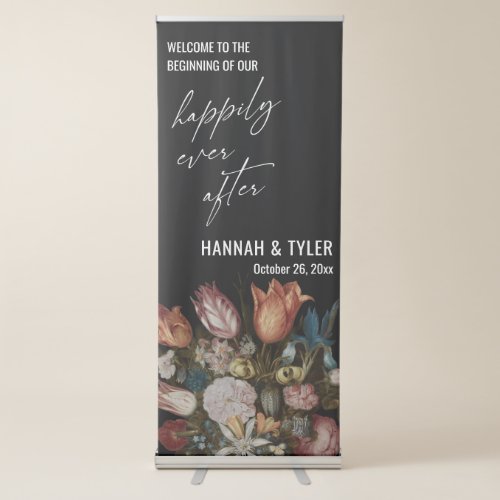The Beginning of Our Happily Ever After Welcome Retractable Banner