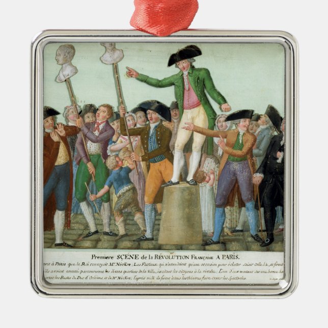 The Beginning of the French Revolution Metal Ornament (Front)