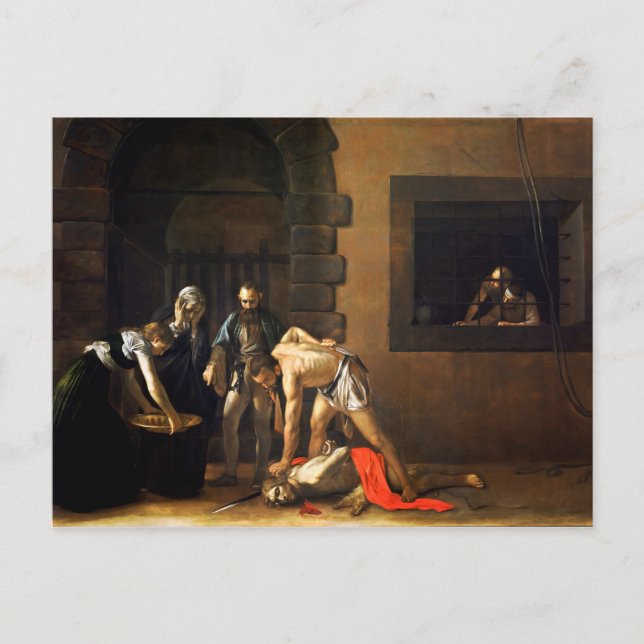 The Beheading of St John the Baptist by Caravaggio Postcard (Front)