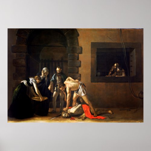 The Beheading of St John the Baptist by Caravaggio Poster