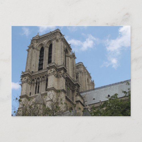 The bell towers of Notre Dame Cathedral Paris Postcard