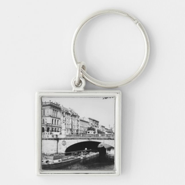 The Belle-Alliance Bridge, Berlin, c.1910 Keychain (Front)