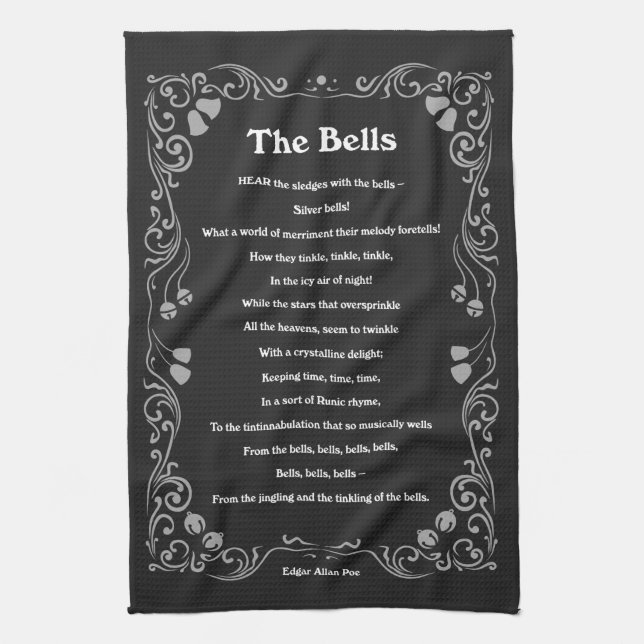 The Bells by Edgar Allan Poe Kitchen Towel (Vertical)