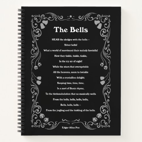 The Bells by Edgar Allan Poe Notebook