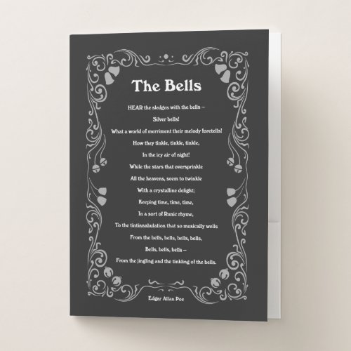 The Bells by Edgar Allan Poe Pocket Folder