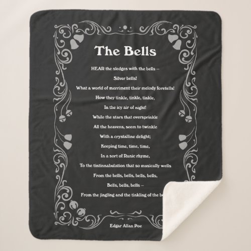 The Bells by Edgar Allan Poe Sherpa Blanket