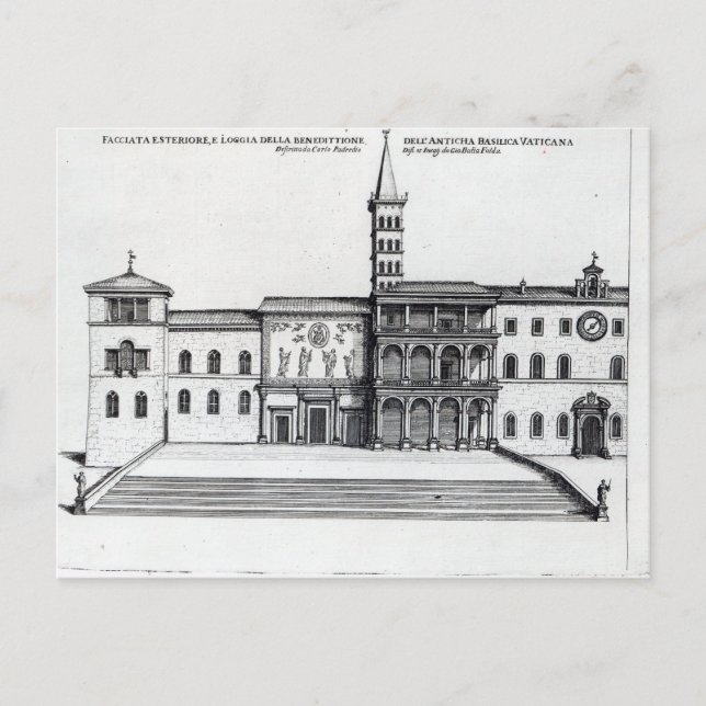 The Benediction Loggia of the Old Vatican Postcard (Front)