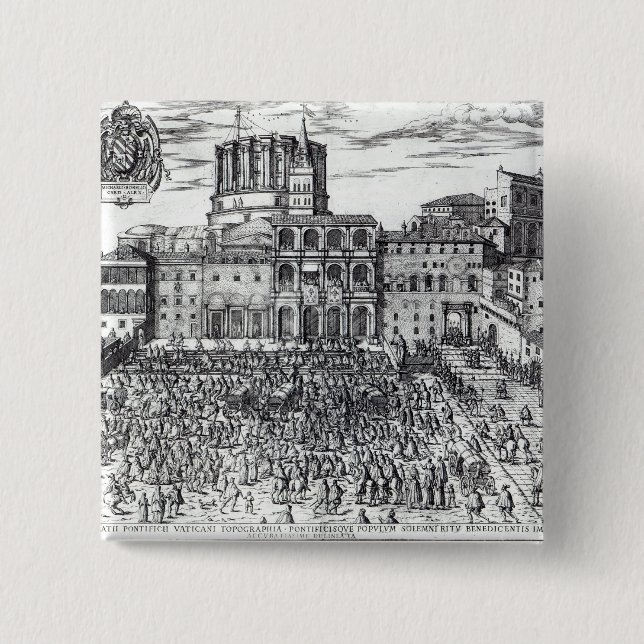 The Benediction of Pope Pius V Button (Front)