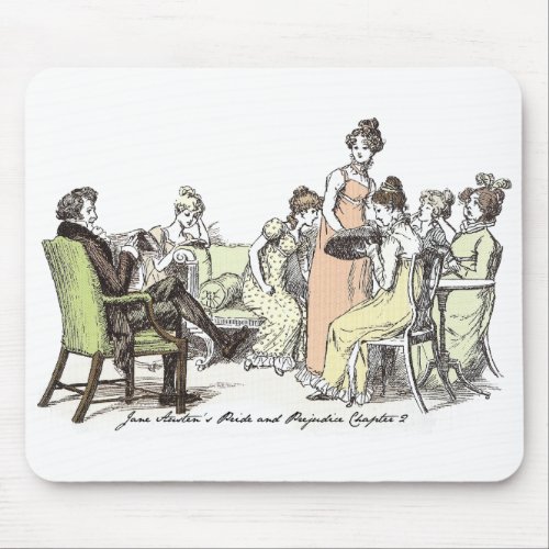 The Bennet Family Jane Austen Pride and Prejudice Mouse Pad