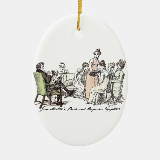 The Bennet Family - Jane Austen Pride & Prejudice Ceramic Ornament (Front)