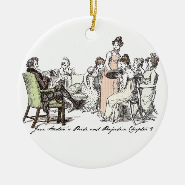 The Bennet Family - Jane Austen Pride & Prejudice Ceramic Ornament (Front)
