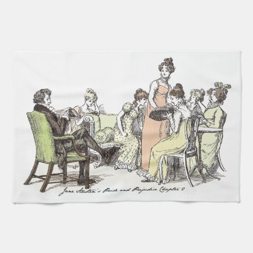 The Bennet Family _ Jane Austen Pride  Prejudice Kitchen Towel