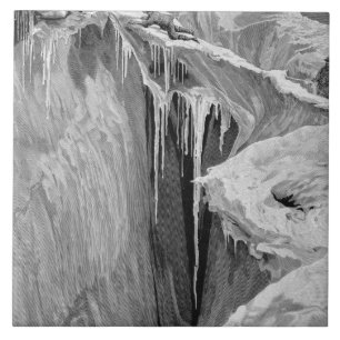 The Bergschrund on the Dent Blanche in 1865, from Ceramic Tile