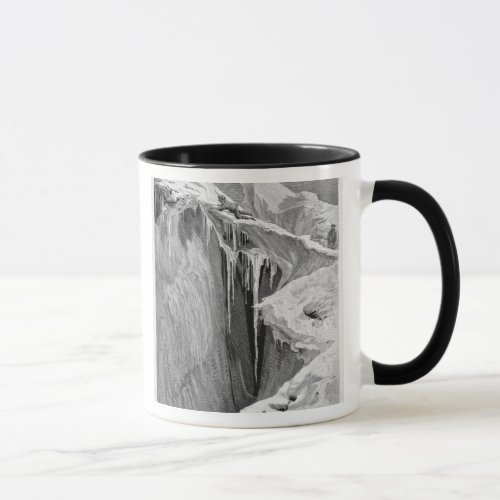 The Bergschrund on the Dent Blanche in 1865 from Mug