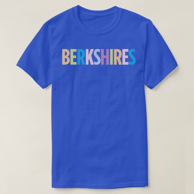 The Berkshires Massachusetts Colorful Vacation  T-Shirt (Design Front)