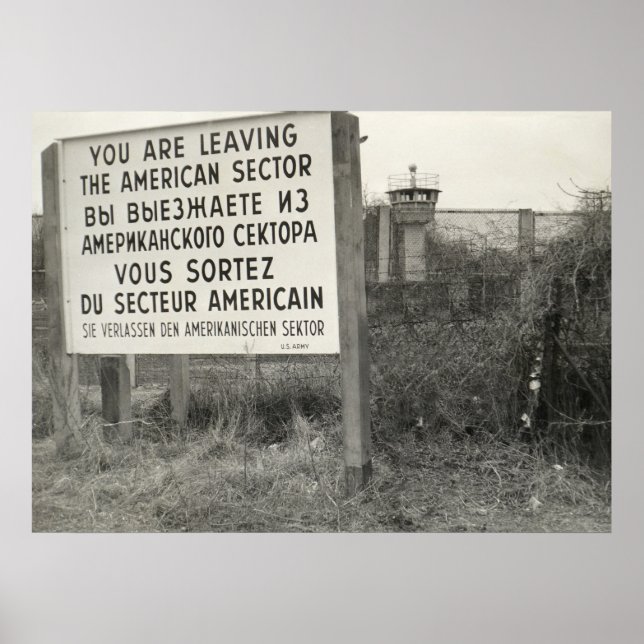 The Berlin Wall in a Neighborhood Poster (Front)